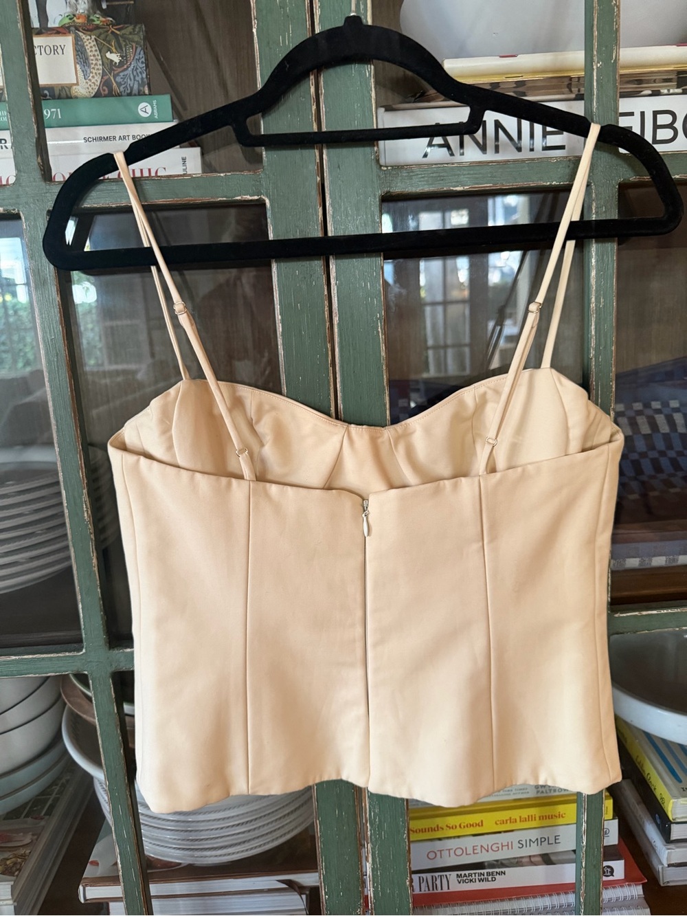 KHAITE 'maisy' cotton twill bustier top, size US 10 - Picture 2 of 4